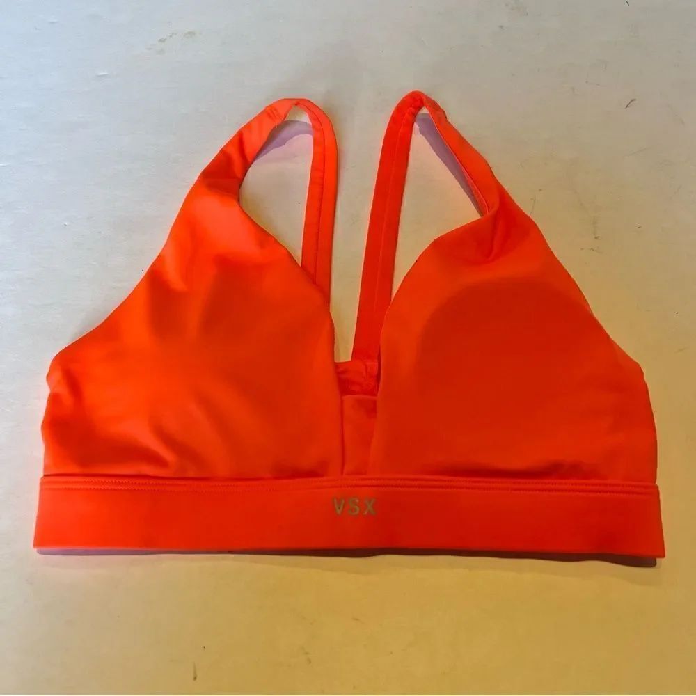 VSX Sports Bra Bright Orange Padded Strappy back Size XS